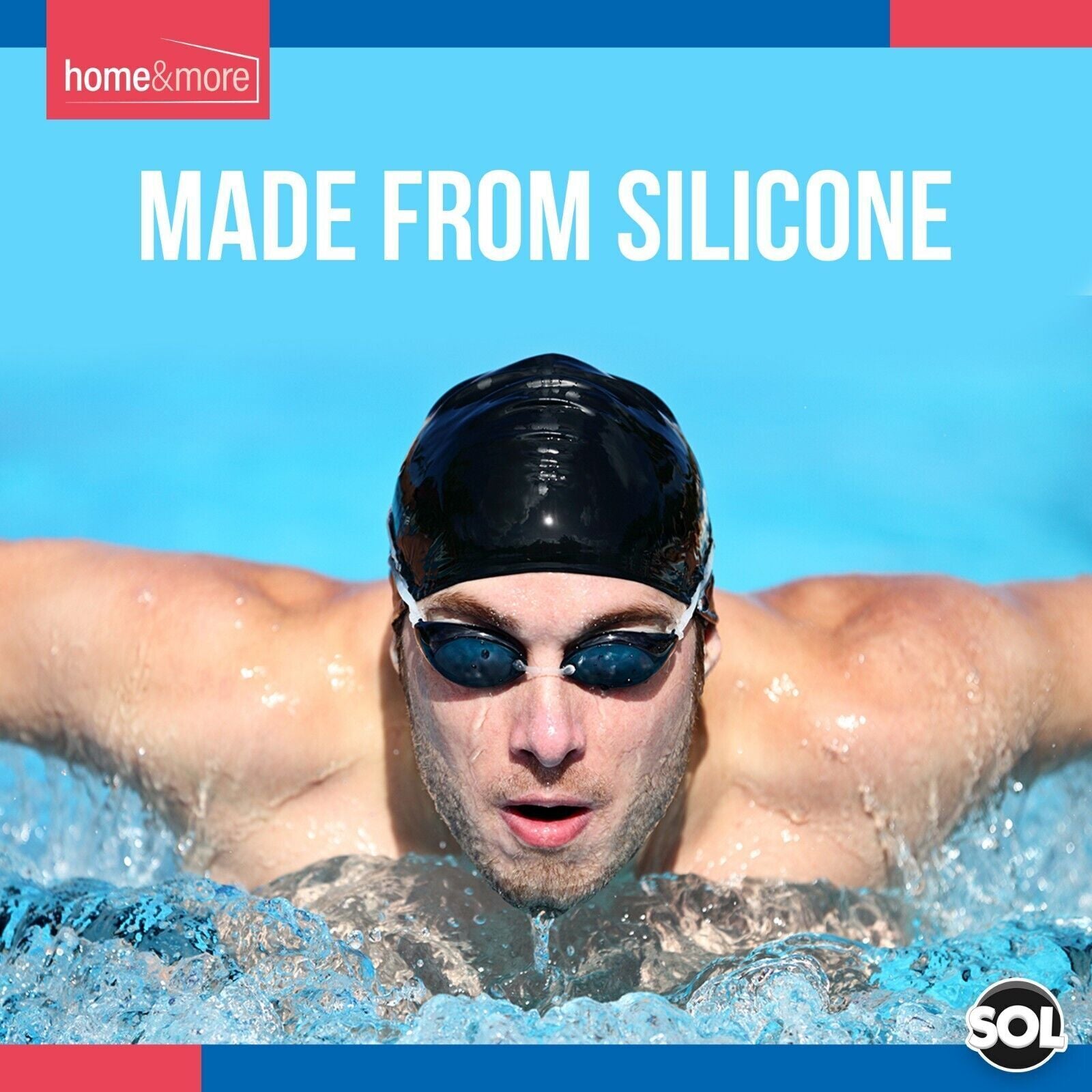 Black Swimming Cap Adult | Women/Mens Pool Swimming Cap Waterproof Silicone