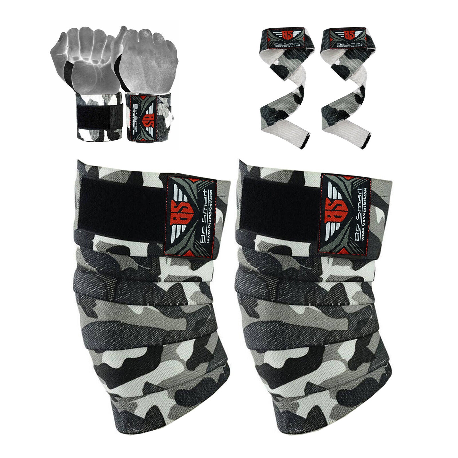 Knee/Wrist Wraps Gym Training Weight Lifting Body Building Leg Support Wrist Straps R
